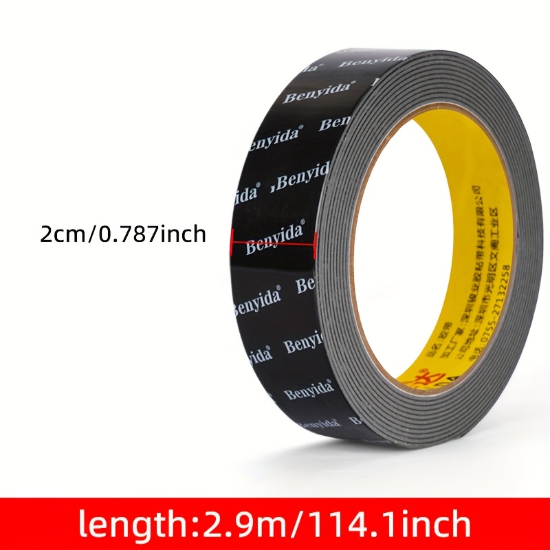 TEMU 2-pack Benyida Super Strong Double-sided Tape, High Wall Adhesive, Wall-friendly Tape, Automotive Foam Tape, No Marks Double-sided Adhesive,