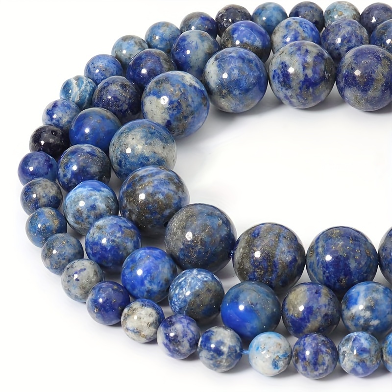 

6/8/10mm Natural Lapis Beads Round Loose Stone Beads For Jewelry Making, Diy Charm Bracelet Necklace