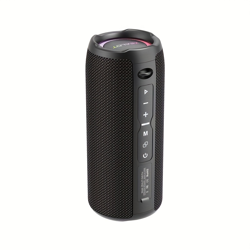 TEMU Zealot S49pro 20w Wireless Speaker, Outdoor Portable, 3d Surround Sound, 3000mah Long , With Rgb Color Lighting, Up To Of Time, Supports Mobile
