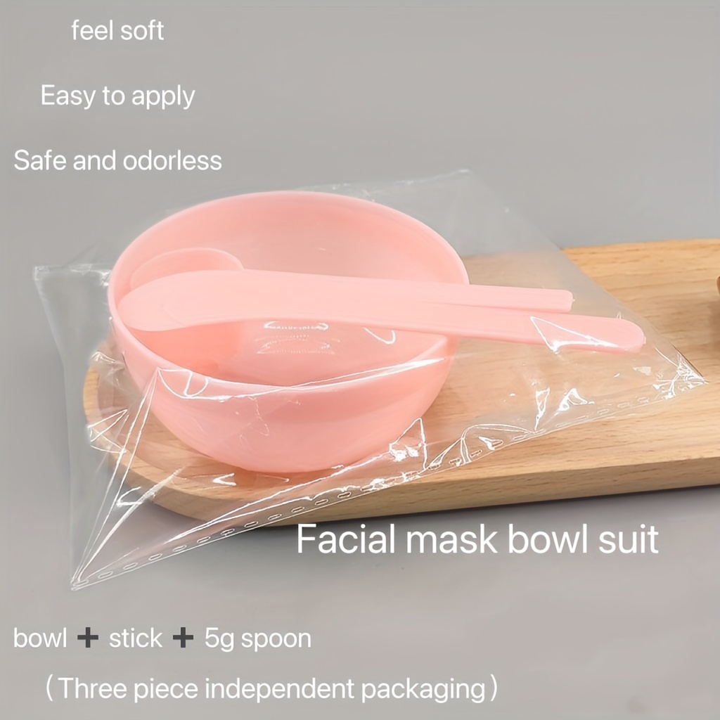 

Ensemble De Bols Pour Masque Facial Diy - Kit Spa Avec Mélangeur, Bâtonnet Et Cuillère - Plastique Inodore, Sans Pile