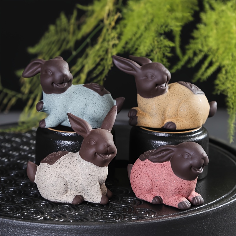 rabbit figurine tea pet Temu United Kingdom