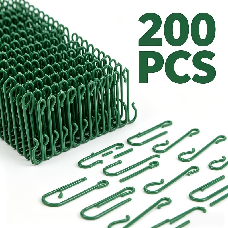 TEMU 200pcs Heavy-duty Reusable Hooks Suitable For Christmas Tree Decorations, Plastic/stainless Hanging Hooks With S-hook For Ornaments, Wreaths,