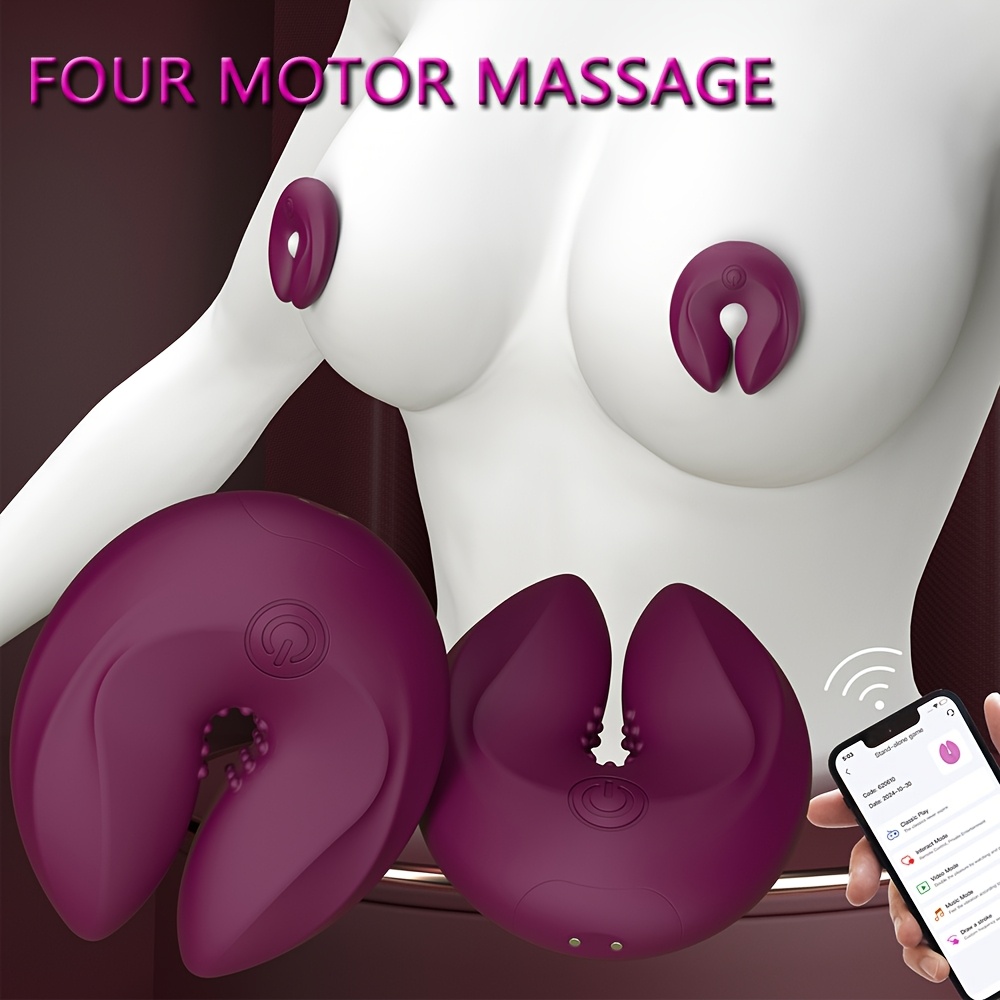 nipple toy , vibrating nipple clamps sucking stimulator massager with 10  powerful vibration, rechargeable adult for women couples pleasure pink -  health & household
