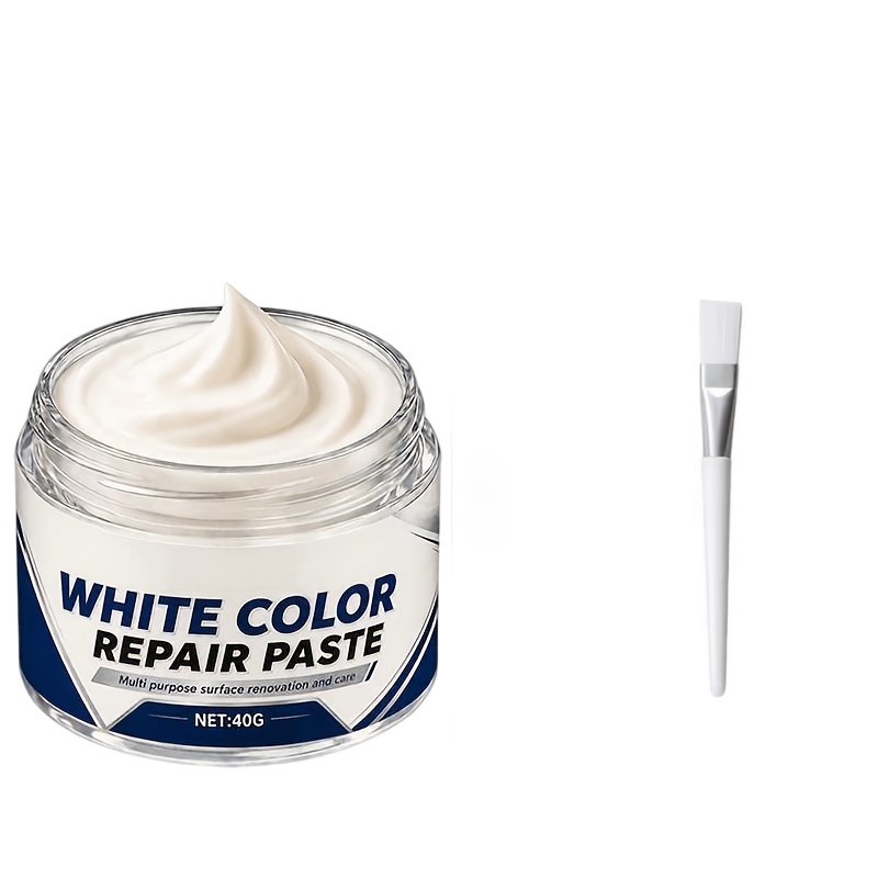 TEMU Pasta de Rezago Blanca Multiusos, Crema Reparadora de Aplicación Multi-, Adecuada para Varios Muebles Blancos, Arañazos, Grietas, Pedazos, para