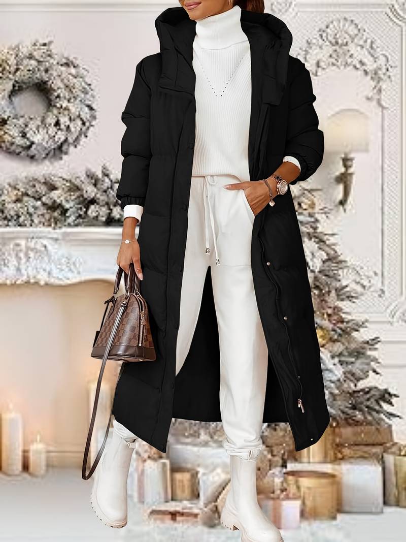 Manteau Femme Style Chinois Matelassé - Coton/lin, Longueur 88 Cm - Taille Unique - Automne/hiver