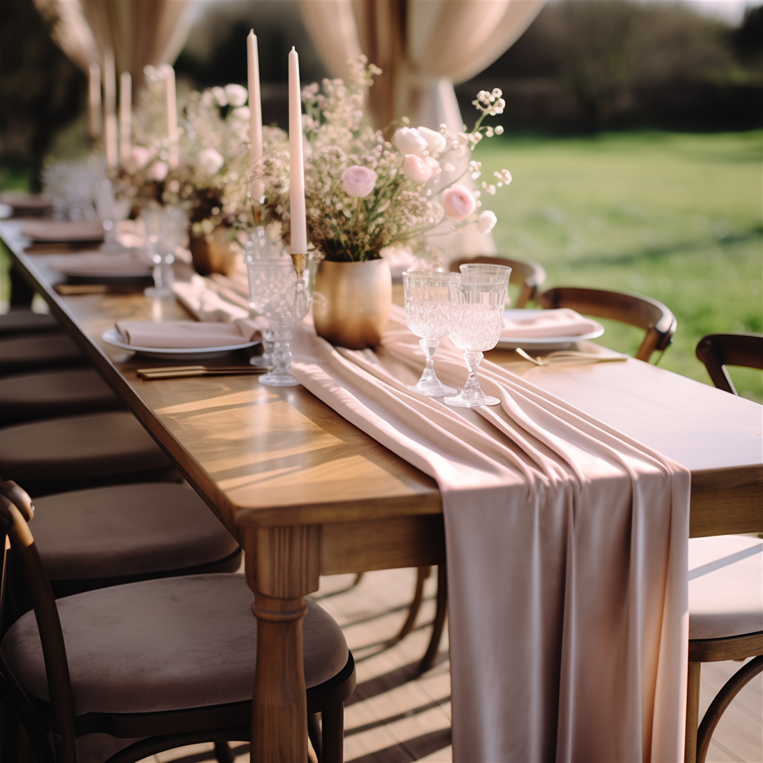 

1 Panneau, Chemin de table en velours de haute qualité, Décoration de réception de mariage Tissu confortable et , Convient pour la décoration de table de mariage et de chambre