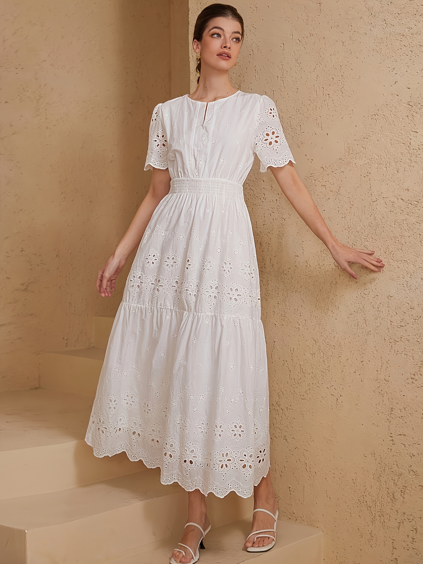 Casual Summer White Maxi Dress Elegant White Lace Maxi Dress: Off Shoulder From Renshenguo, In Bulk Casual Summer White Maxi Dress Elegant White Lace Maxi Dress: Off Shoulder From Renshenguo, In Bulk
