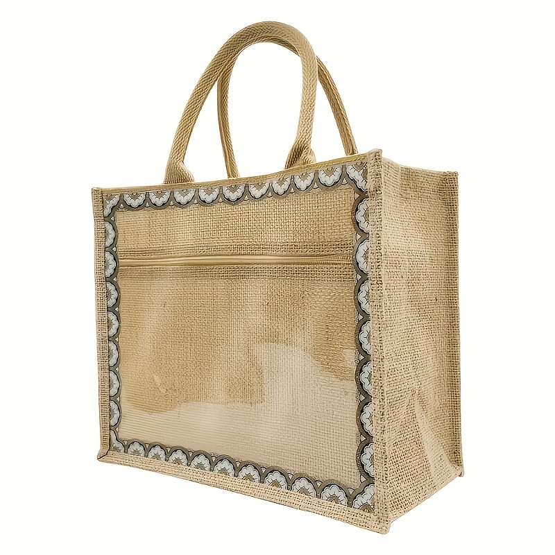 TEMU Custom Photo 2026 New Style Handmade Diy Diamond Painting Canvas Tote Bag, Christmas And Valentine's Day Gift Themed Diy Handmade Rhinestone Art