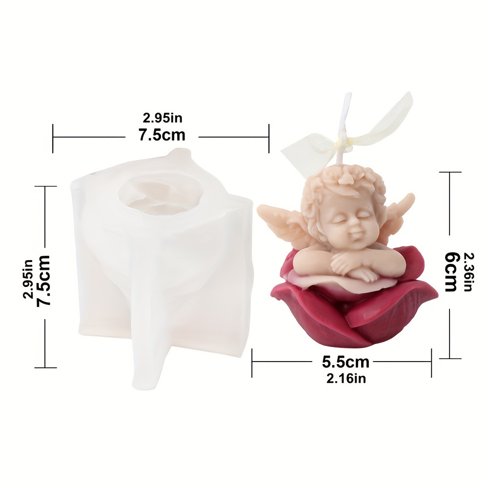 Candle Mold Mother Day Mom Hand Child Candle Mold Diy Resin Making Palm Holding Baby Mould Rose Baby Statue Decor