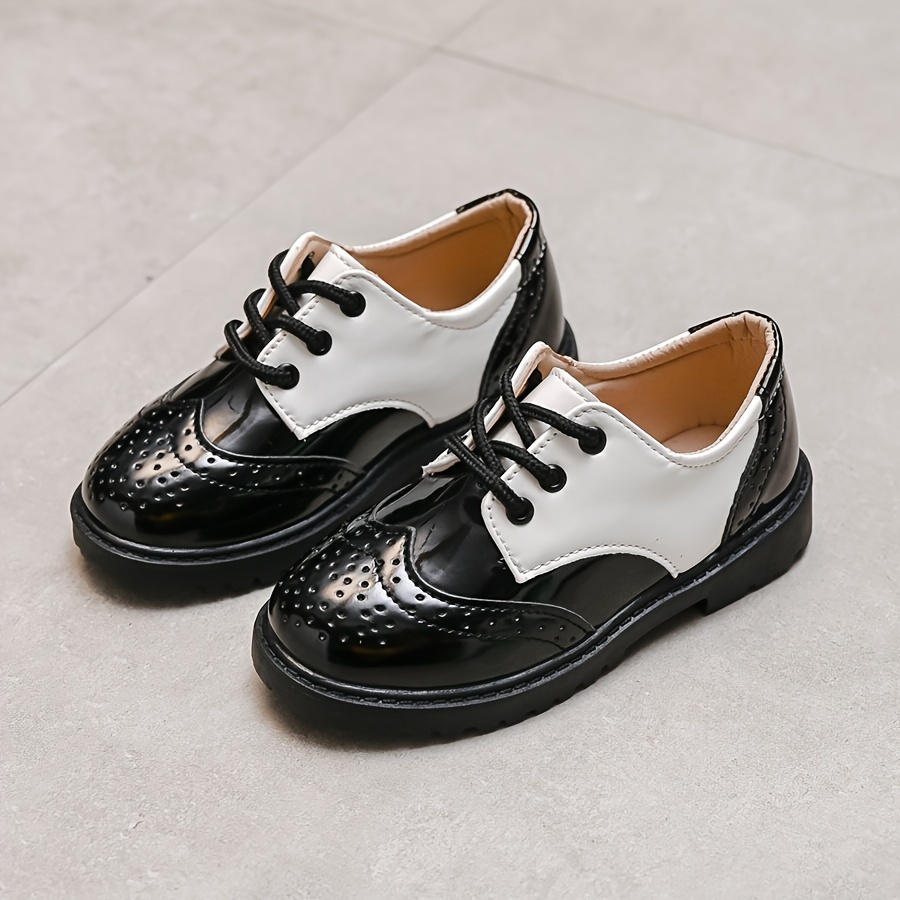 boys black dress shoes Boys Black Velcro Shoes main image 1