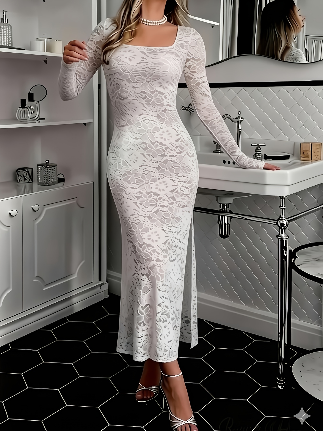 white maternity dress - Oman