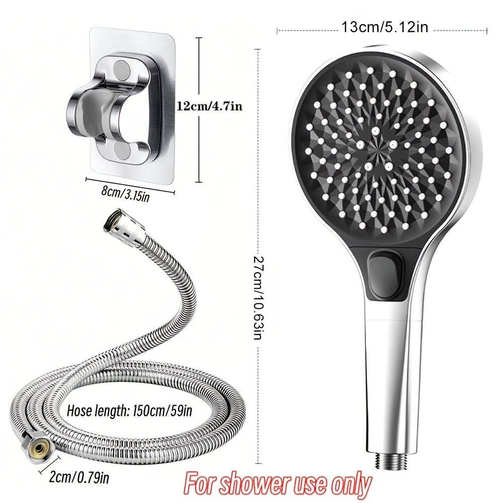 3pcs Pressure-Enhancing Showerheads Set for Home Use