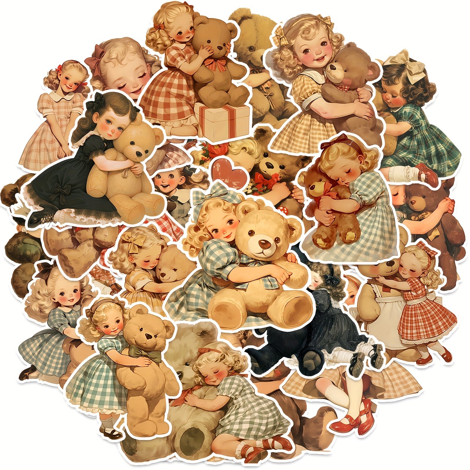 

Set Of 50 Teddy Bear-themed Stickers, . Ideal For Decorating Water Bottles, Laptops, Phones, Kindles, Scrapbooks, Art Journals, And Diy Crafts.