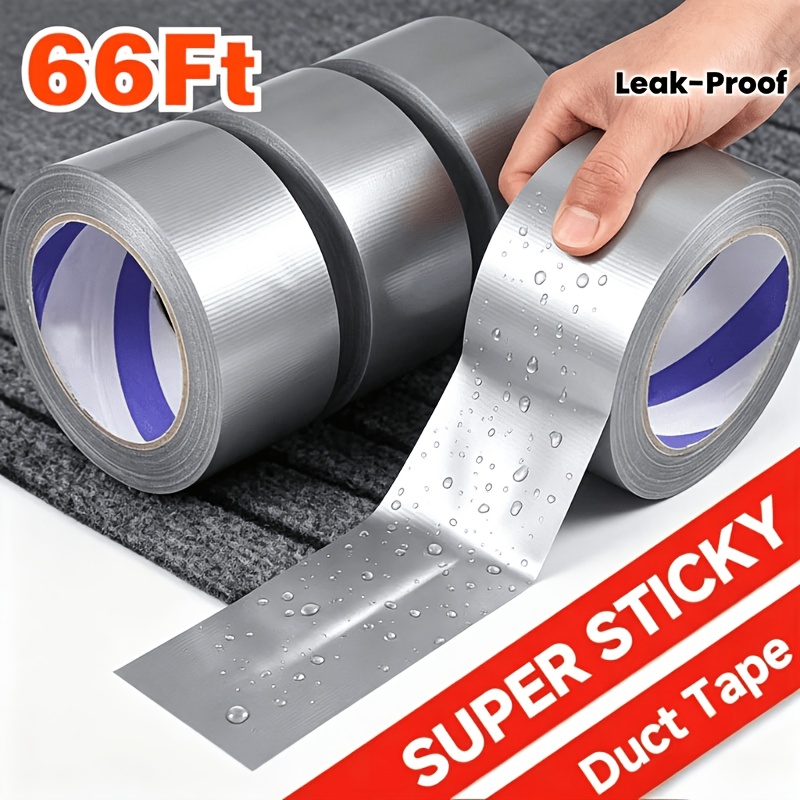 TEMU Upgraded Waterproof Anti-tear 21.2 Meters Silvery Tapes - Pvc Material, Suitable For And Sealing, Tabletop Compatible, Leak-proof Strips
