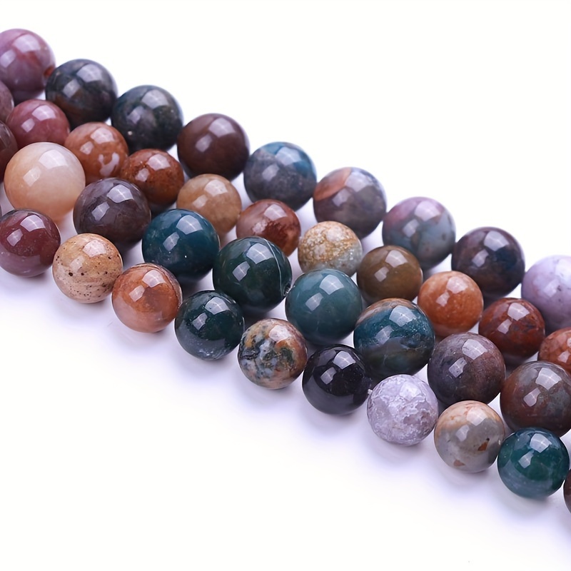 

About 61/47/37/32pcs Multi-colored Agate Beads, 6/8/10/12mm, Natural Stone Beads For Diy Necklace Bracelet Jewelry Making