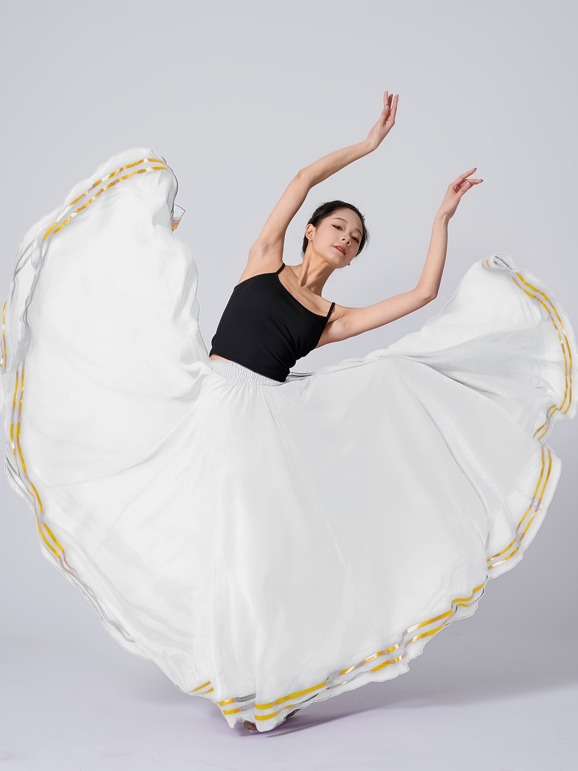 new double double layer chiffon large swing - Temu United Arab Emirates