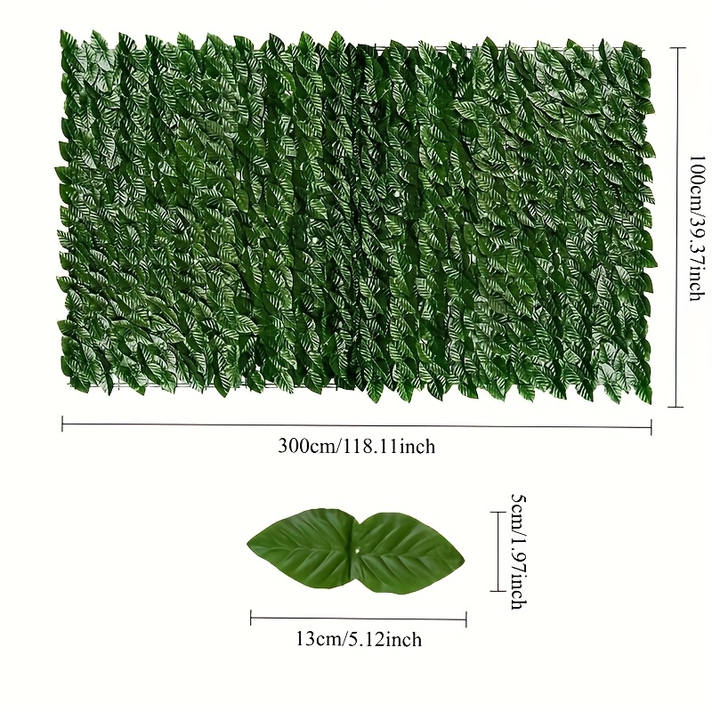 1pc Expandable Ivy Privacy Fence – Artificial Hedge Wall For Outdoor Decor, Garden Screening, Wedding Decoration – Versatile Plastic Ivy Leaf Screen, 1pc