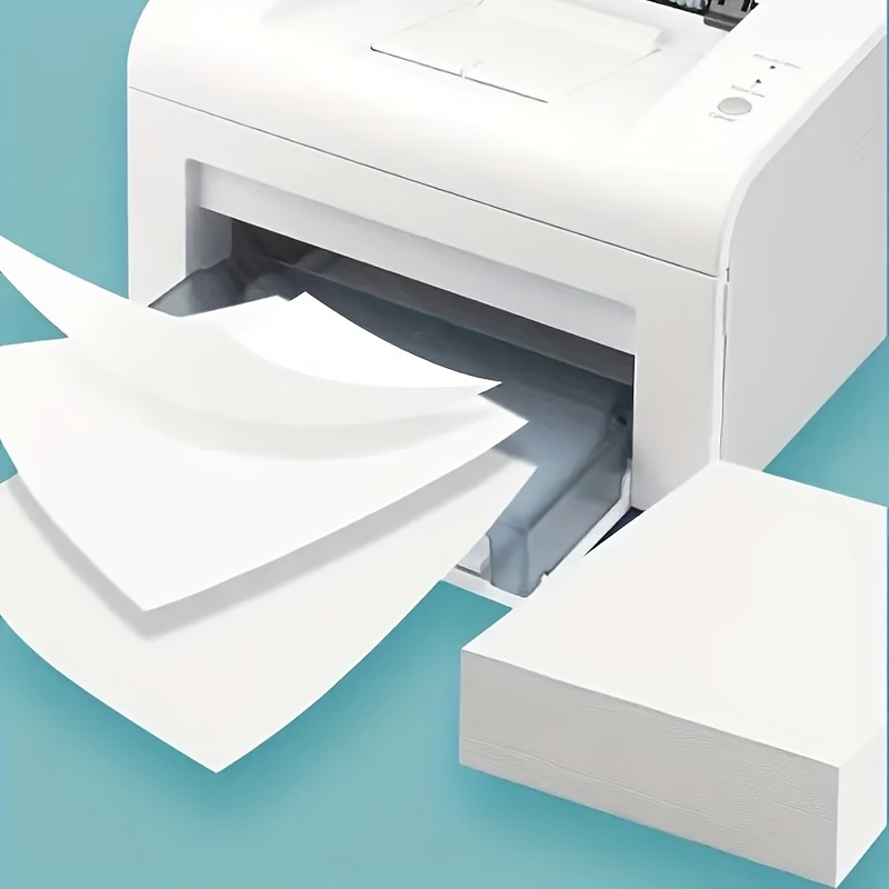  QYH Papel adhesivo de vinilo imprimible para impresora de  inyección de tinta, 120 hojas, etiquetas blancas Adhseive de 8.5 x 11  pulgadas : Productos de Oficina
