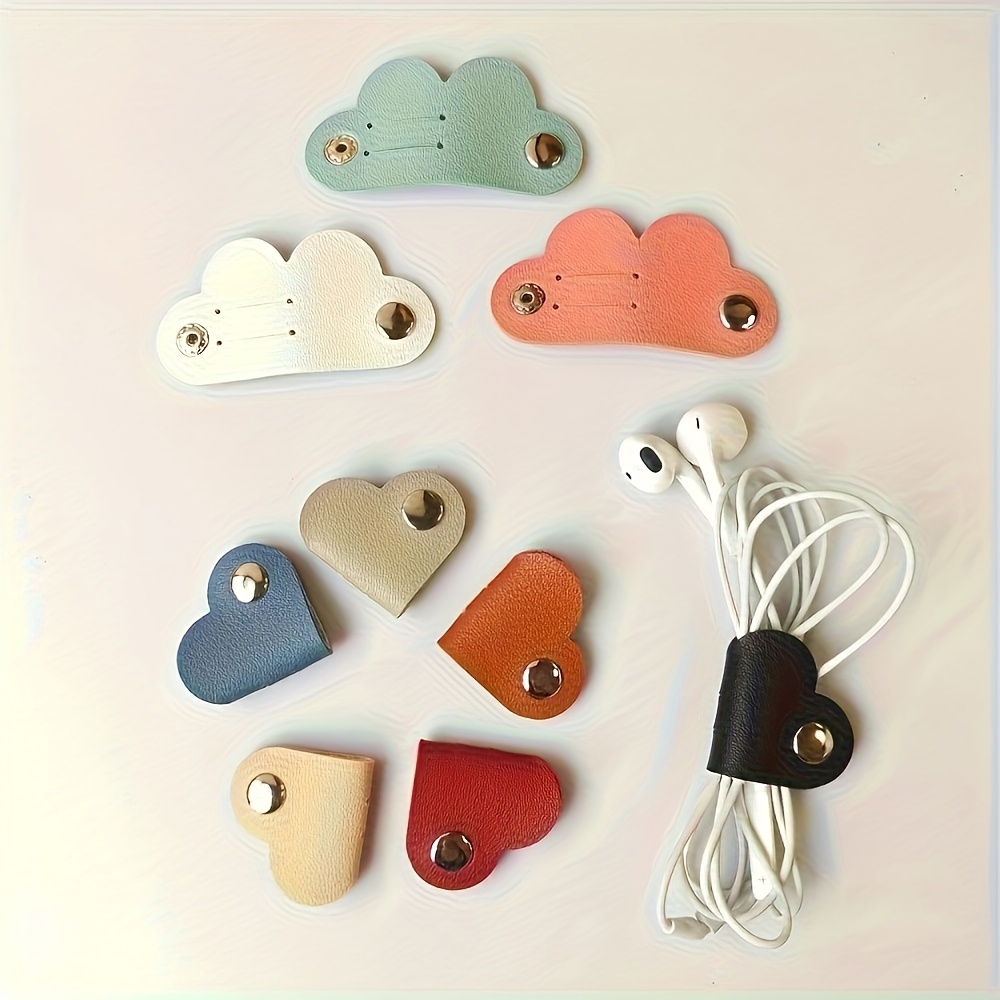 8pcs Heart-shaped Cable Organizer, Compact For Headphones, , And Usb Cables, A Stylish And Practical Gift Suitable For Men And Women, Multifunctional Organizer | Cute Organizer | Durable