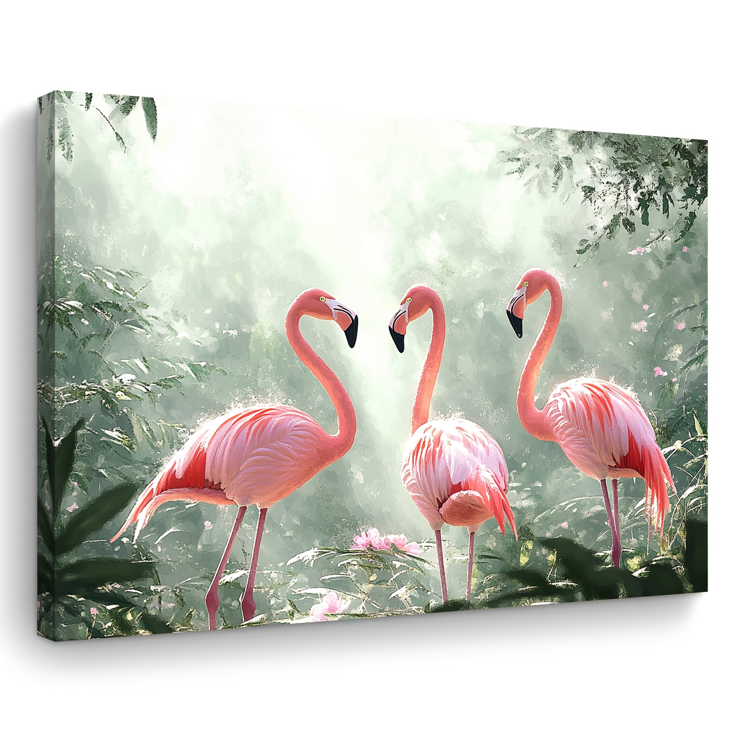 

Flamingo Canvas Art - Wooden Wall Decor For Living Room, Bedroom, Kitchen & Office - Perfect Christmas Gift, 11.8x15.7 Inches, Room Decor