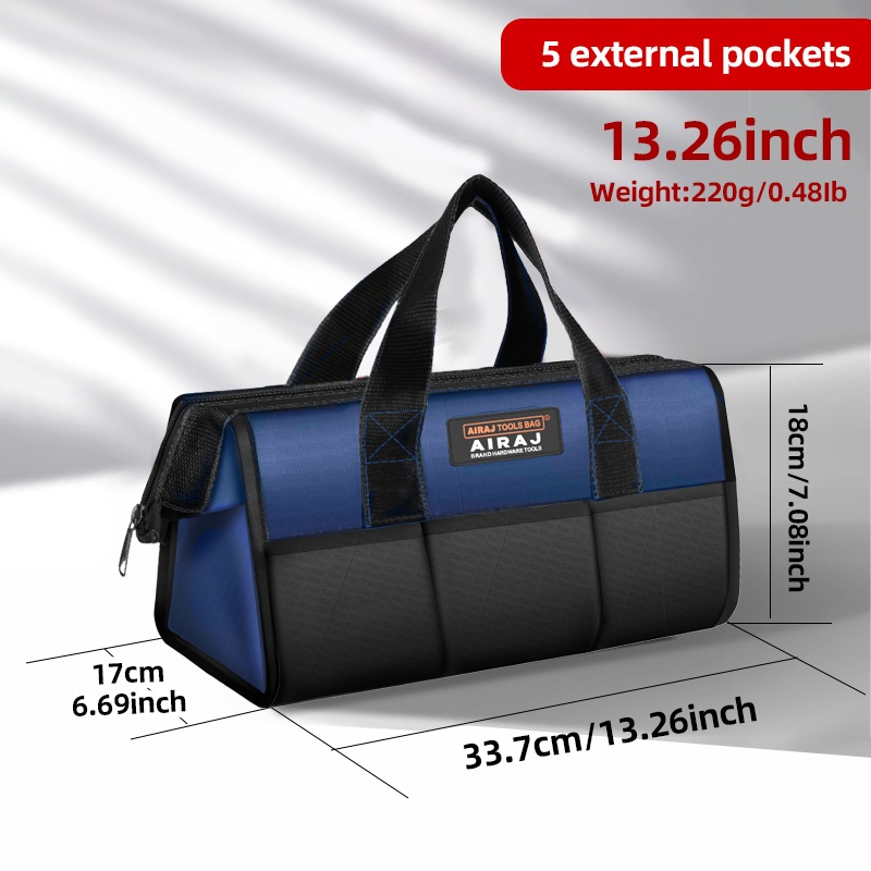 E-shop AIRAJ 14-Zoll Werkzeugtasche Langlebig mit Weitem Öffnung: Eine Profi- für Bauarbeiten, Elektroinstallation, Tischlerei & DIY-Enthusiasten