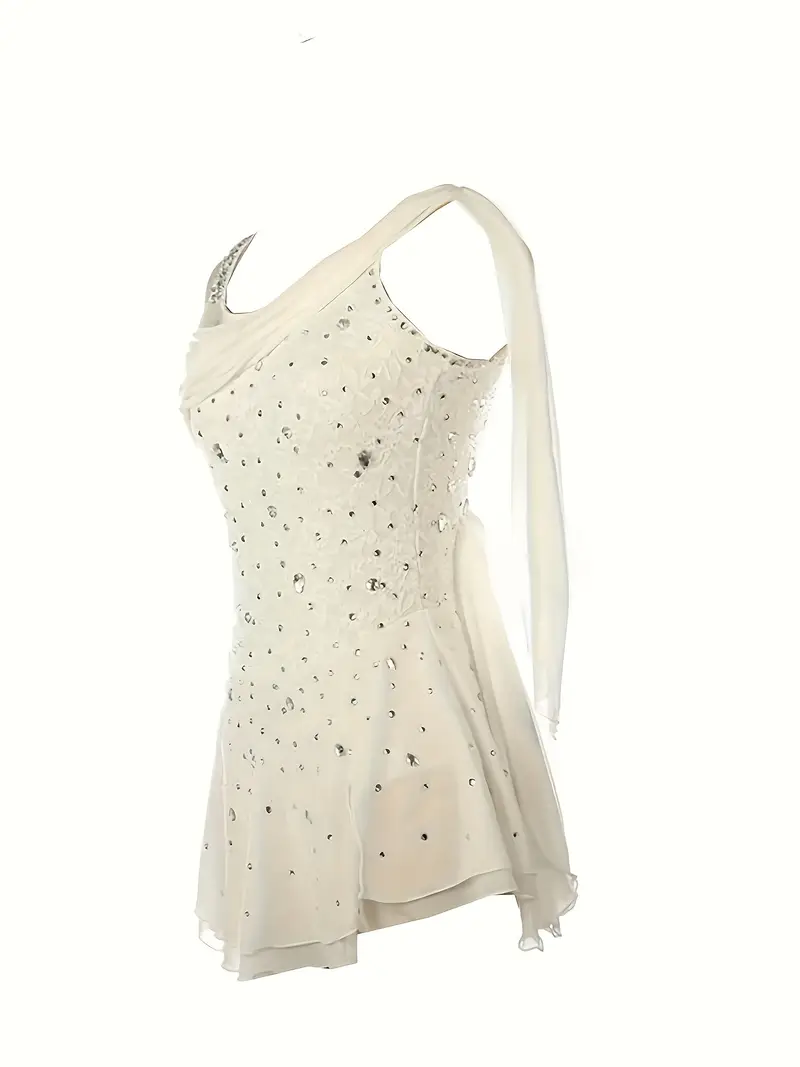 figure skating performance dress white lace style - Temu Sweden figure skating performance dress white lace style - Temu Sweden
