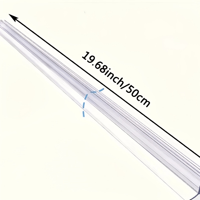 TEMU 1pc Shower Door Bottom Seal, Suitable For 6mm/0.24in Thickness Glass – Shower Installation Kit, Frameless Glass Door Seal Strip, Thin Glass Door