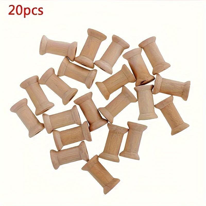 20pcs, Natural Wire Spool Maple Coil - Wooden Multifunctional Wire Spool, Suitable For Thread, Hemp Thread, And Ribbon Crafts - Sewing Additions And Art Supplies