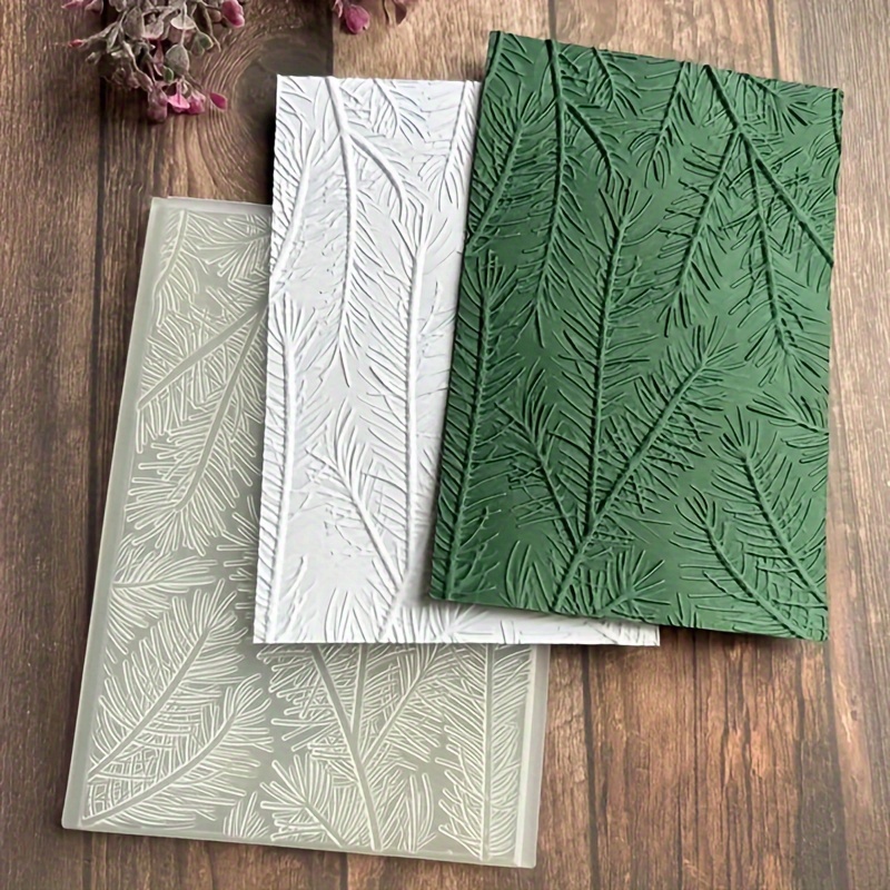 

2024 Newest 3d Embossing Folder - Diy Craft Supplies: Transparent Plastic Leaf Embossing Templates For Scrapbooking, Card Making, And Albums