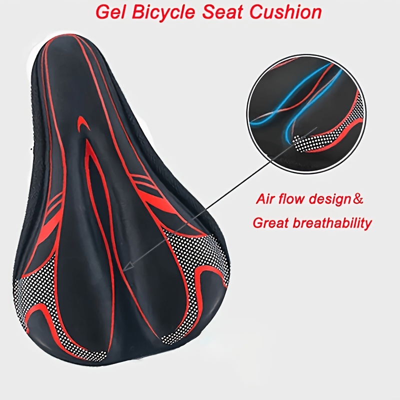 TEMU Housse de selle de vélo en gel rembourrée, compatible avec Peloton, réglable pour hommes et femmes, convient pour l'exercice à vélo fixe, les