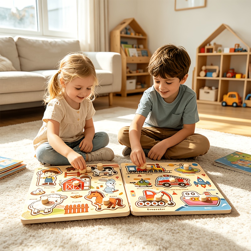 Wooden Stacking and Sorting Toys for Early Learning