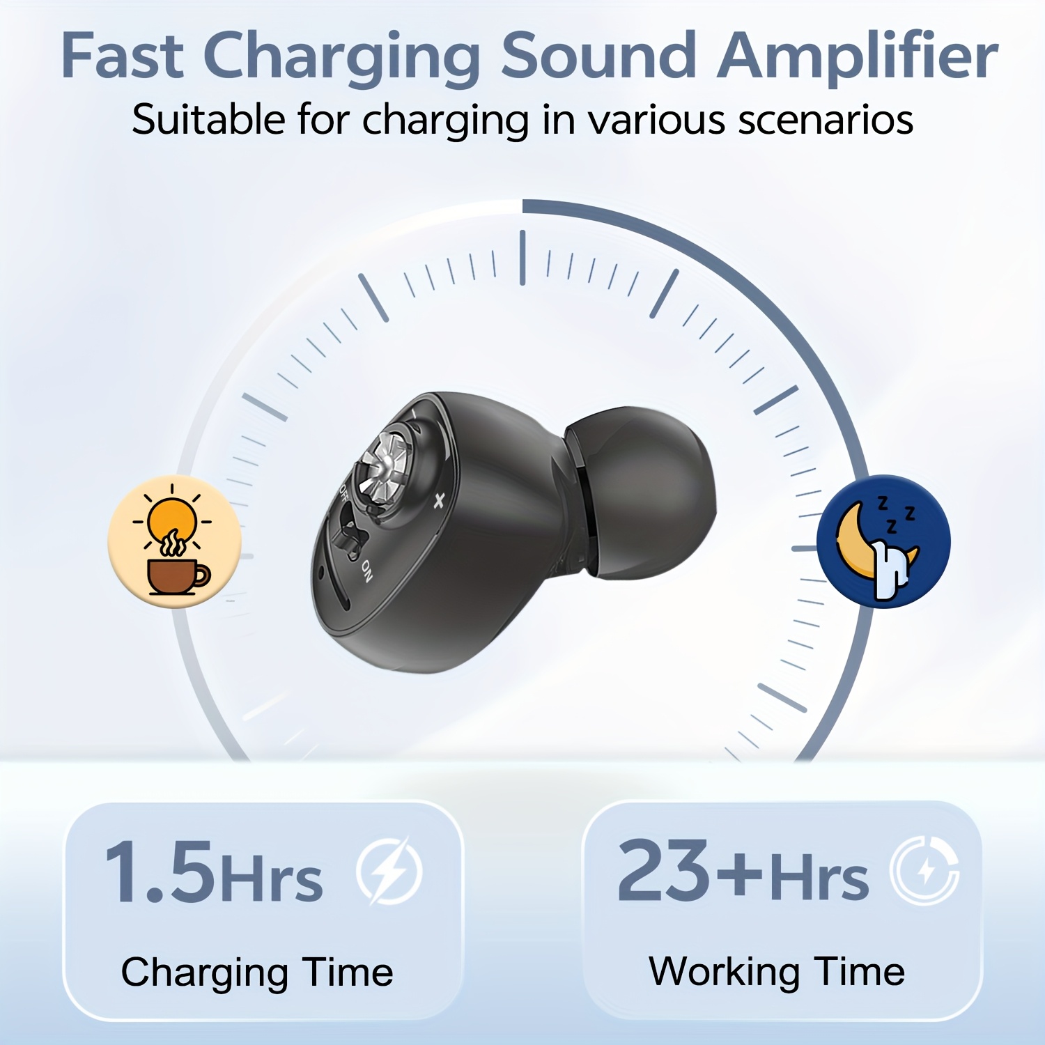 WEIYII Sound Amplifier Earphone Charging Box And High-performance Chip Hearing Amplifiers, USB Interface For Convenient Charging, Long Battery Life Lightweight And Comfortable Suitable For Meetings, Social Occasions, Daily Life - Image 4