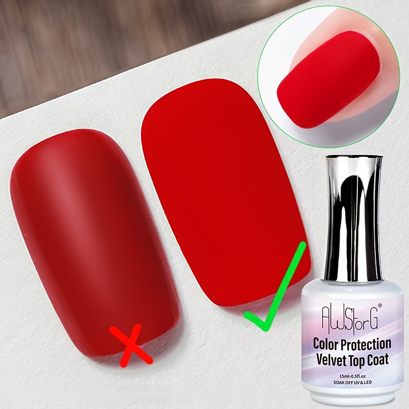 Image of Awstorg 15ml Color Protection Velvet Matte Nail Polish Lacquer Semi Permanent Soak Off Tempered Nail Gel Polish Varnish Manicure Art Free