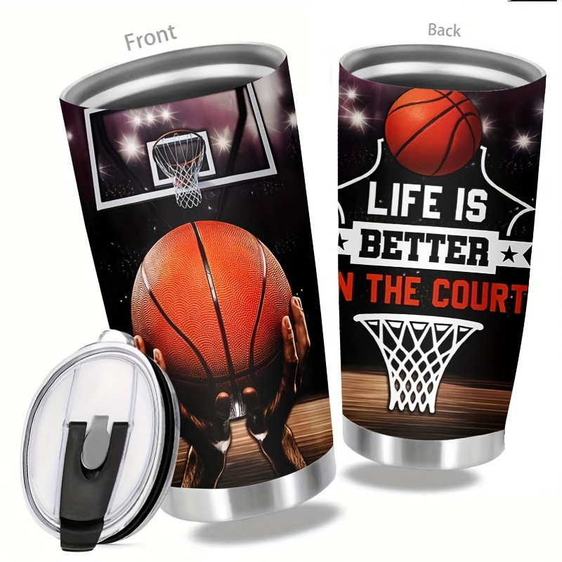 

Jit Basketball Coffee Tumblers Thanks Tumbler Gifts Toward Sports Players Lovers Boys Girls Men Birthday Christmas Day Mug 20 Oz Large Stainless Cup Travel Cups Insulated Mugs