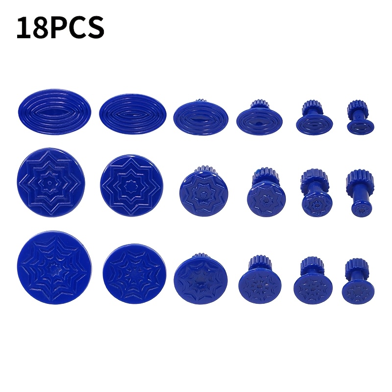 TEMU 18pcs Plastic Suction Cup Car Dents Repair For Fixing Types Of Damage On Car Doors, In Multiple Styles Tool