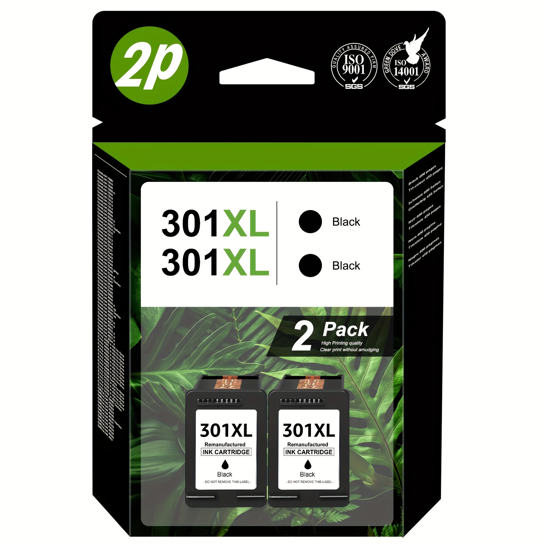 301xl Ink Cartridge Replacement For 301xl Works With 1000 1050 1055 1056 1510 1513 1517 2000 2050 2510 2540 2620 2622 4500 4502 5530 5532 Printer, Multipack