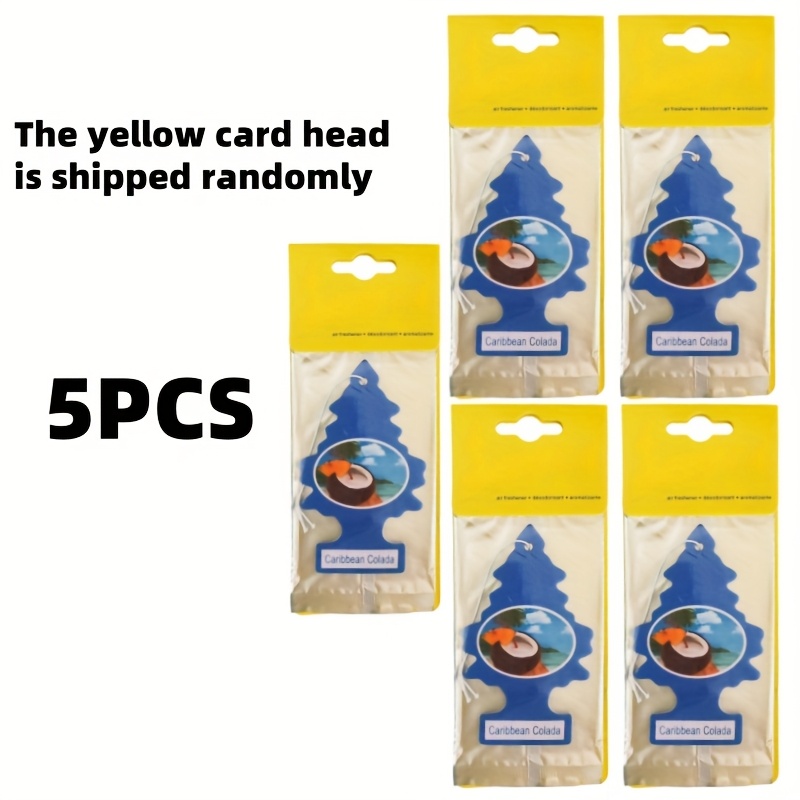 3/5pcs Random Packaging, Small Tree Air Freshener Car Air Freshener Pendant. Tree Hanging On Sides Provides A Long-lasting Fragrance For Cars Or Homes. Coconut Fragrance