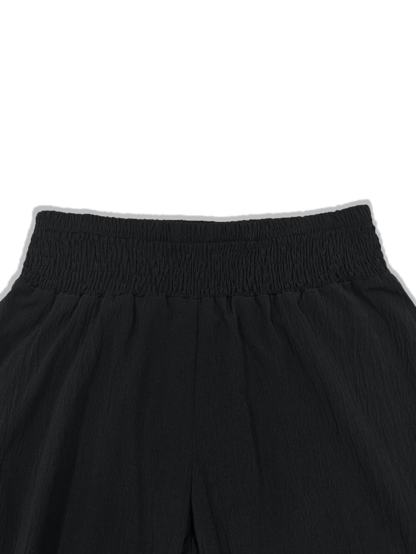 plus size autumn and winter large size womens trousers black elasticized waistband inverted v shape leg design versatile casual vacation pants for plus size women details 1