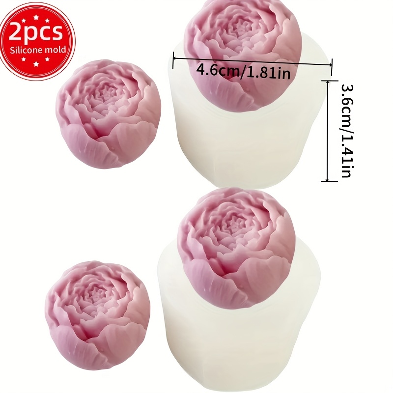 A Set Of 2 Silicone Molds For Scented Candles - Perfect For Plaster, Resin, And Clay, Ideal For Valentine's Day, Weddings, Birthdays, Mother's Day, And Christmas Bouquets
