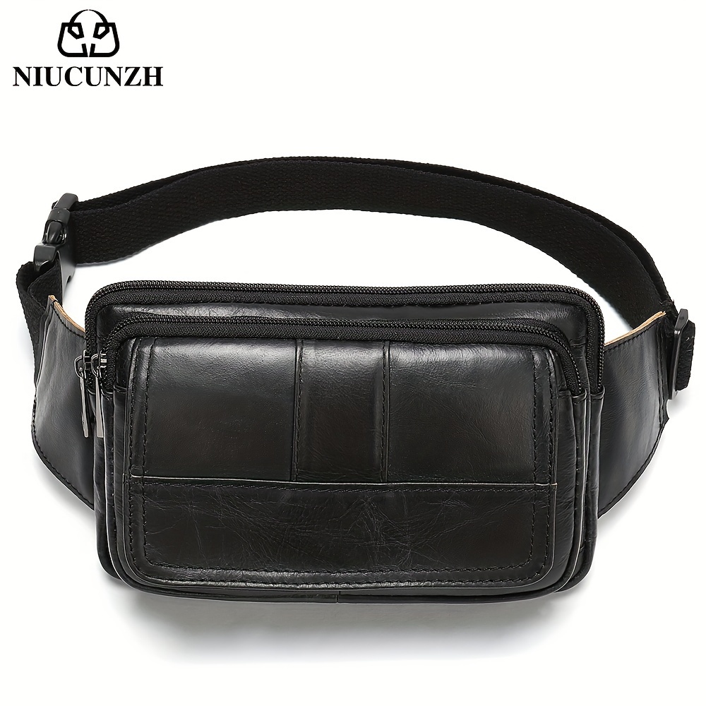 1 pieza bolso de cintura pecho de cuero   para hombre bolso cruzado casual para viajes nc8966   11