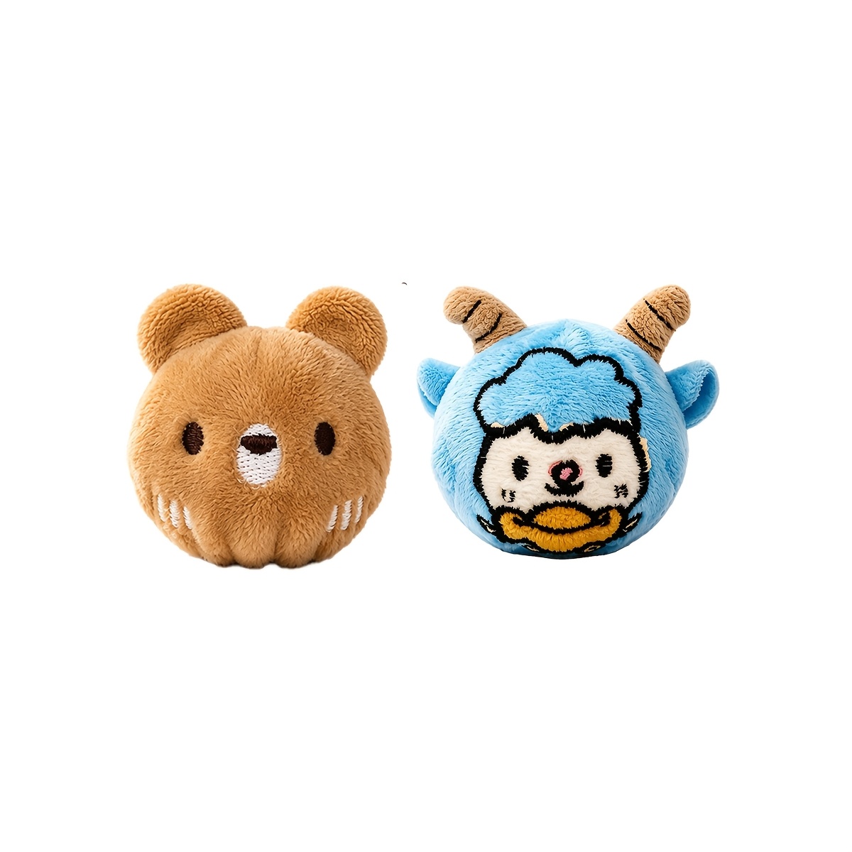 TEMU Juego de 2 piezas de pelota chirriante rebotante para mascotas de oso y , juguete resistente al de para afilar y dientes de gato, regalo