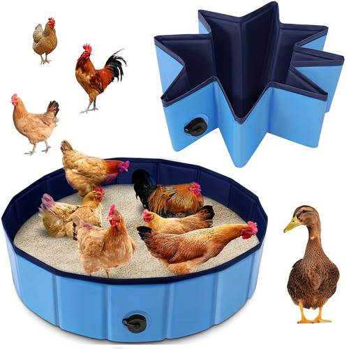 collapsible chicken waste tub sturdy foldable pvc waste collector for chicken coop cleaning requires no must have chicken for