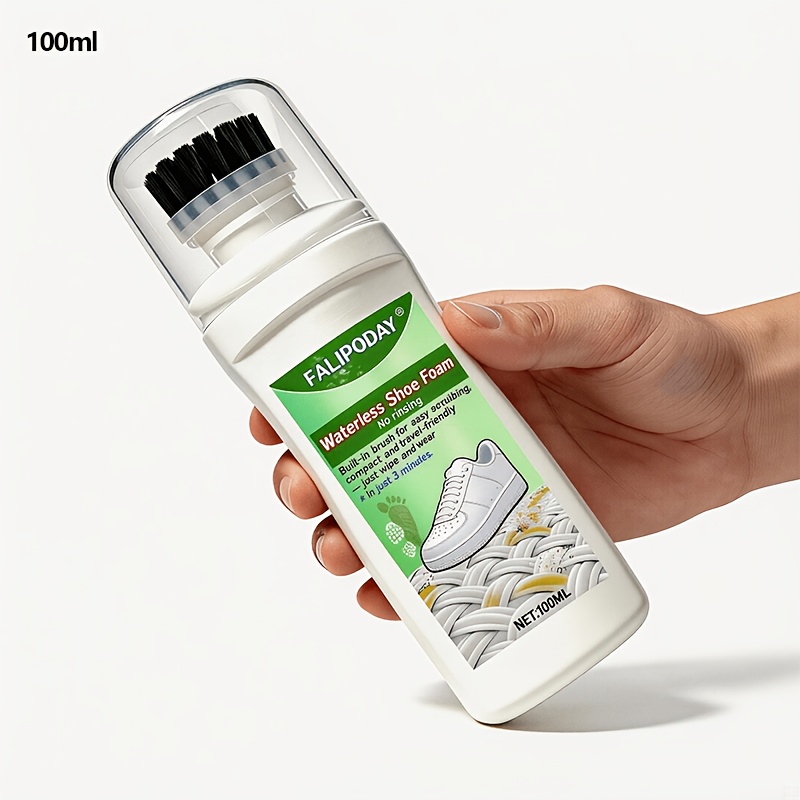 TEMU 【水なし】シューズブラシ - スニーカー、レザー、キャンバスに使える、洗い水不要の即効性ケア、携帯用サイズ、電池不要