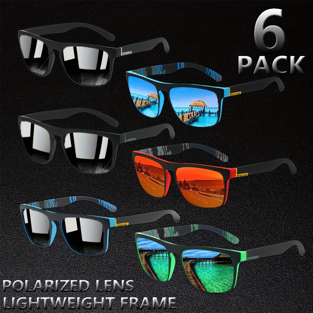 

2020 Men's Adventure-ready Polarized Sports Eyewear Set - 6/4 Pairs With Bonus Cloth, Ideal For Cycling, Fishing & More