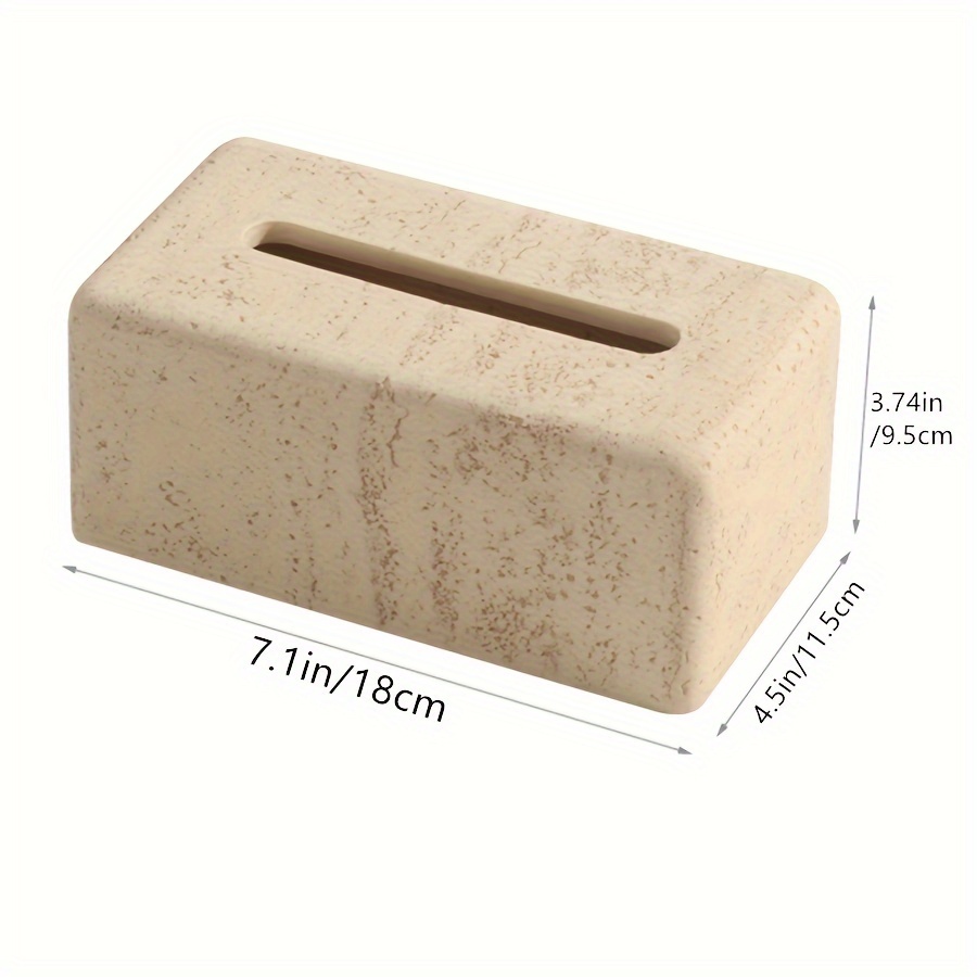 Elegant Resin Tissue Box Holder - Polished , Square Design For Bathroom & Desktop Decor | Perfect Christmas Or Gift, Christmas Decor, Christmas/ Gift Decoration