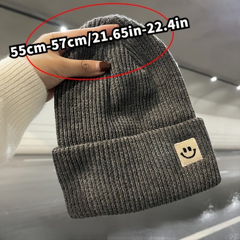 1 bonnet femme hiver - design avec patch visage , élastique et pour intérieur/extérieur, lavable à , idéal cadeau automne-hiver, plusieurs couleurs Détails du produit 7