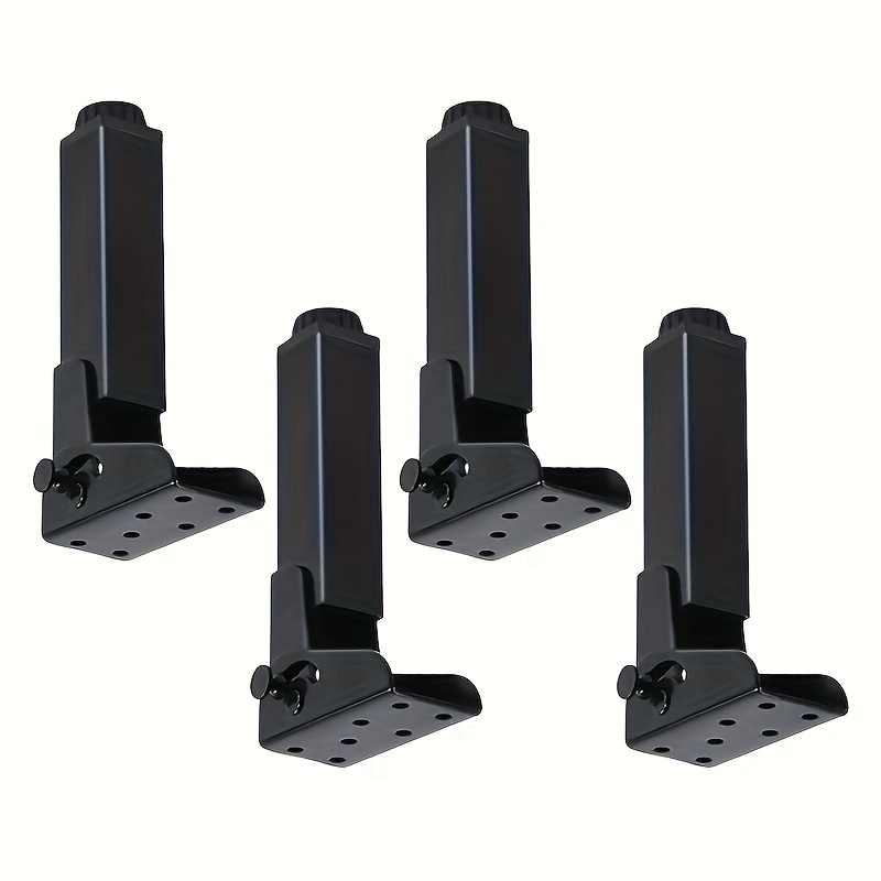 TEMU 8pcs Set: 4pcs Furniture Legs + 1pc Installation Tool + 3pcs Installation Screw Pack. Foldable And Adjustable Table Legs, Heavy-duty Bed Legs,