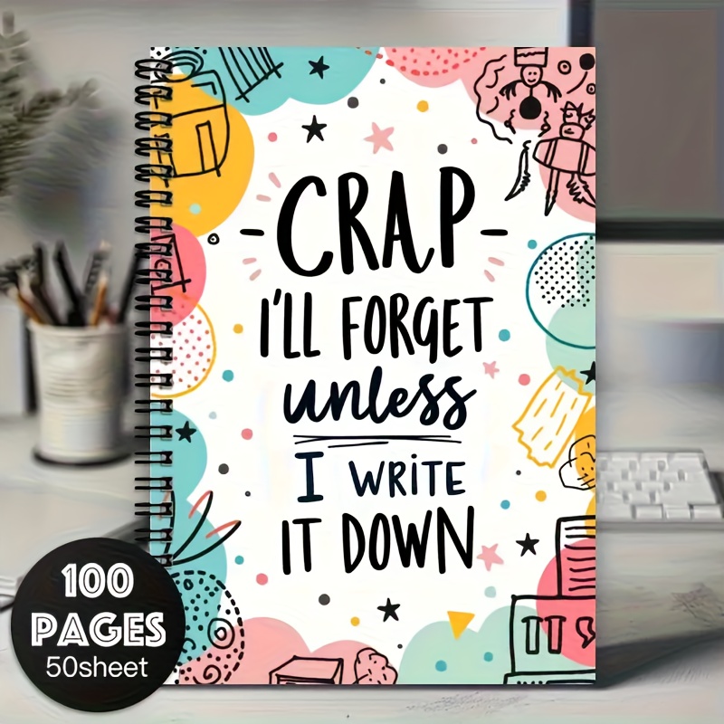 colorful spiral notebook i         it down vibrant design 100 pages   planning and journaling ideal gift for   planner