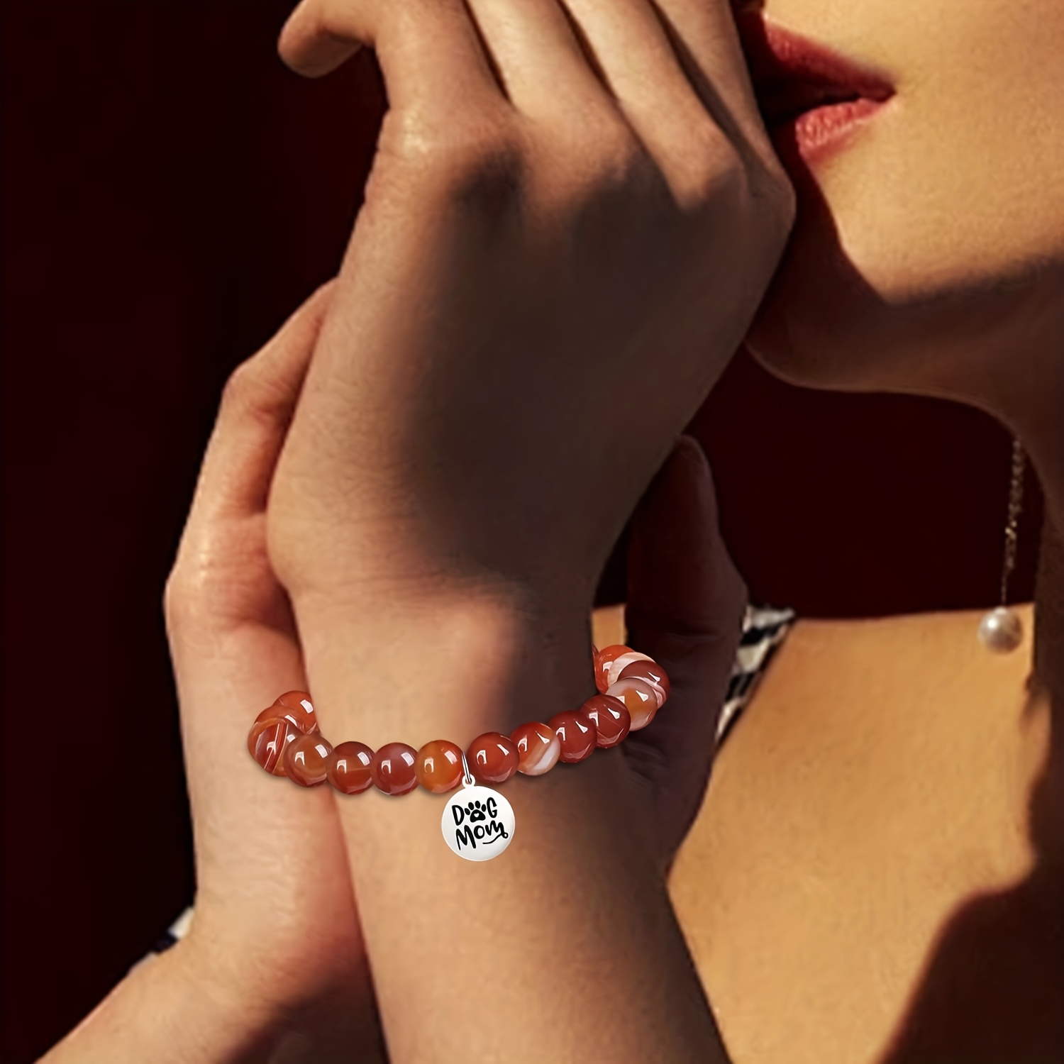 Dog Mom Bracelet with Gift Card for Valentine's Day