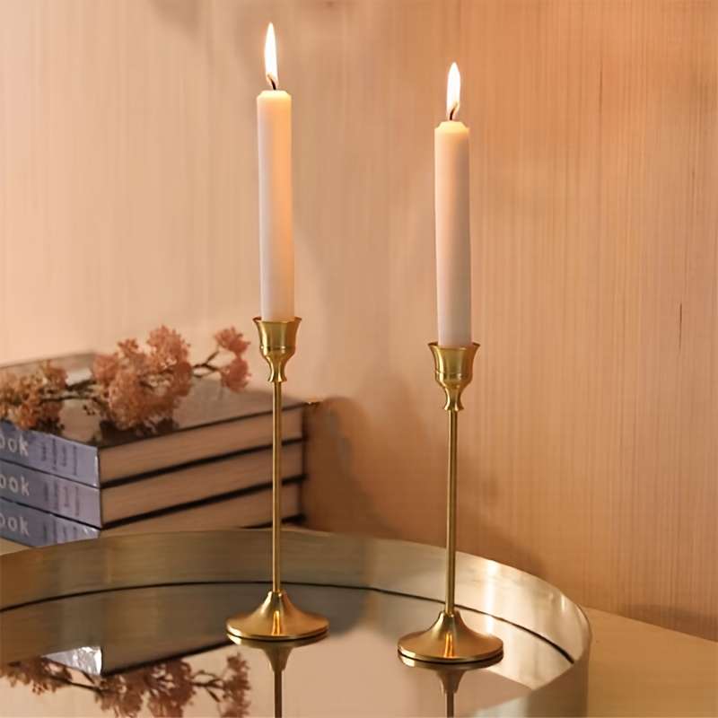 E-shop 4er-Set/2er-Set Klassischer Windspiel-Kerzenhalter, Metall-Kerzenhalter, Feiertags-Kerzenhalter, Weihnachts-Deko-Kerzenhalter, Galvanisierter